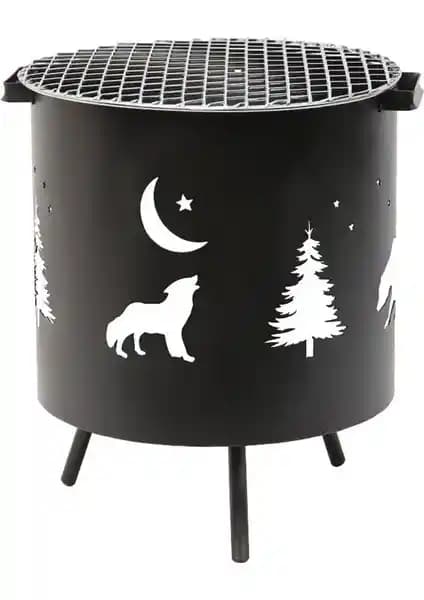 Nurgaz Izgaralı Orman Şöminesi: Estetik ve Çok Fonksiyonlu Kamp ve Dış Mekan ısıtıcı