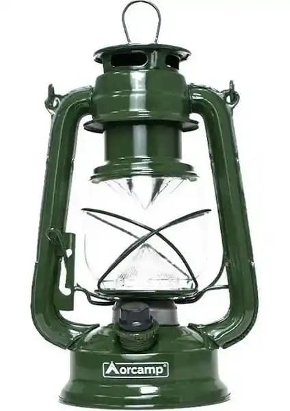 Orcamp Retro Pilli Kamp Feneri Yeşil: Şık ve Dayanıklı Dış Mekan Aydınlatma Çözümü