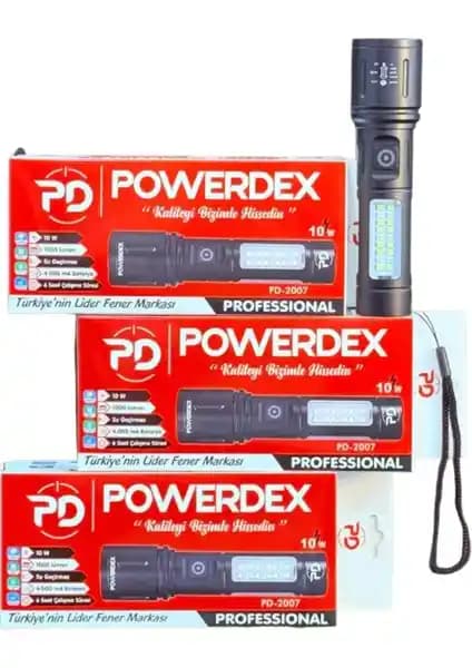 Powerdex PD-2007 Şarjlı El Feneri: Yüksek Parlaklık ve Dayanıklılık Özellikleri
