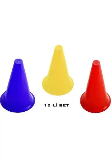 Return 12 Li 3 Renk 17 cm Çok Yönlü Spor Antrenman Huni Performans ve Kontrollü Egzersizler İçin