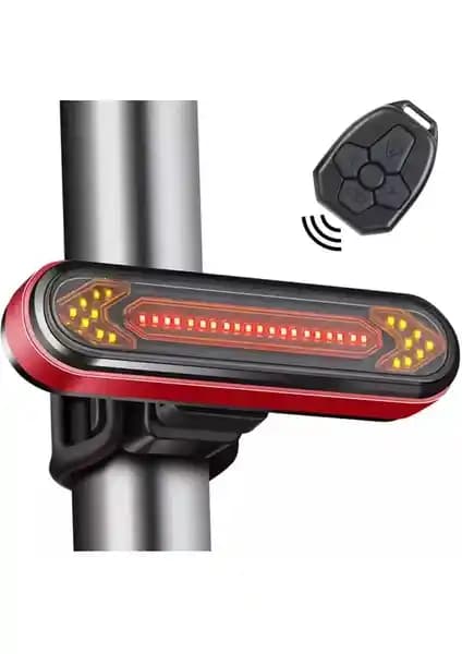 Robesbon USB Şarjlı Kablosuz Bisiklet Sinyal Stop Lambası Güvenlik ve Dayanıklılık