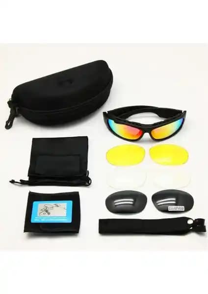 Schulzz Daisy USA C6 Polarize Çok Lensli Tactical Gözlük Seti Yüksek Performans ve Konfor Sağlar