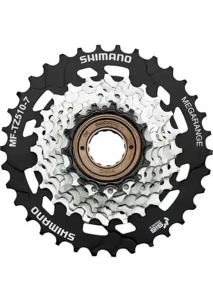 Shimano Ruble Dişli MF-TZ510 7 Vites Megarange Dağ Bisikleti İçin Güvenilir ve Dayanıklı