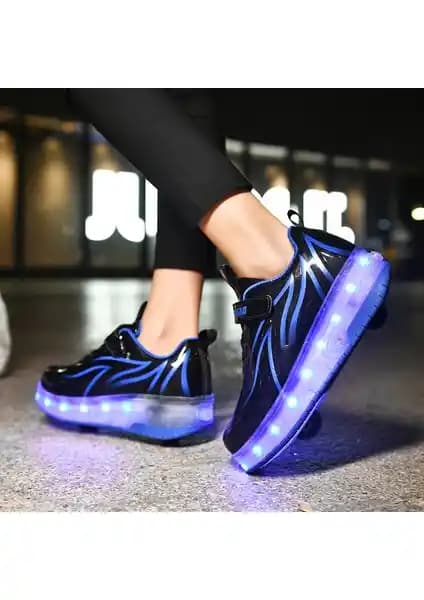 SITONG LED Işıklı USB Şarjlı 4 Tekerlekli Paten Ayakkabı Modern Tasarım