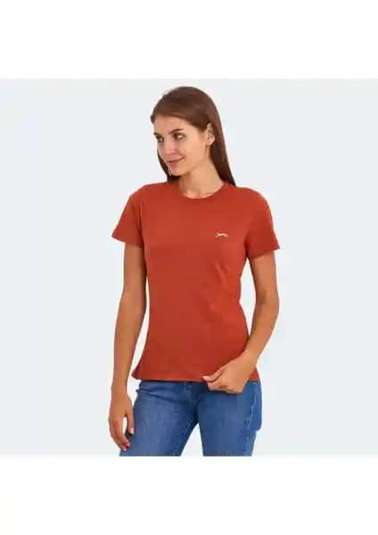 Slazenger Korneli I Kadın Kiremit Tişörtü Rahat ve Şık Yazlık Giyim Tercihi