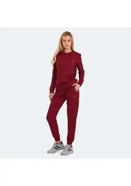 Slazenger OLINDA Kadın Eşofman Takımı Bordo Konfor ve Şıklık Sunan Spor Giyim