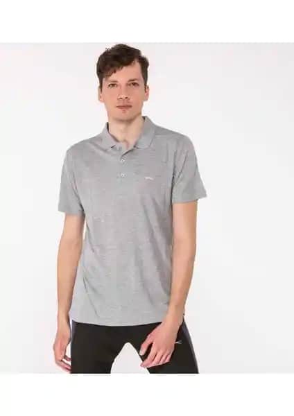 Slazenger Salvator Erkek Gri Tişörtü Modern ve Rahat Günlük Kullanım İçin
