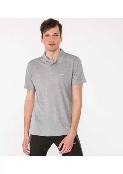Slazenger Salvator Erkek Gri Tişörtü Modern ve Rahat Günlük Kullanım İçin