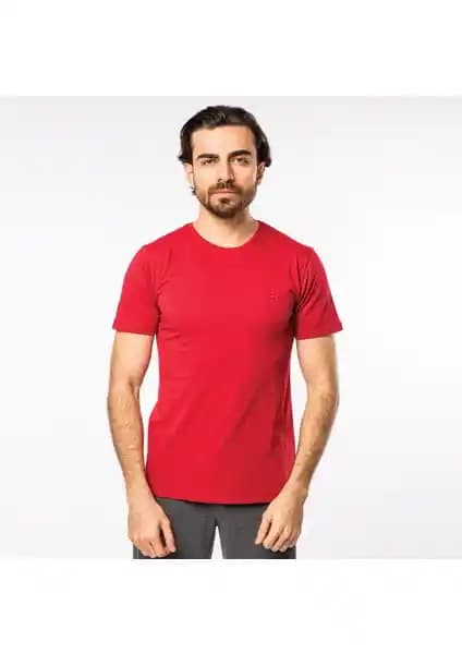 Slazenger SANDER KTN Erkek Bordo Tişörtü Şıklık ve Konfor Sunan Yazlık Tasarım