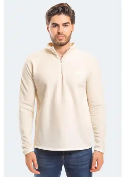 Slazenger SANNE Erkek Polar Beyaz: Sıcak ve Şık Günlük ve Spor Kullanımı İçin