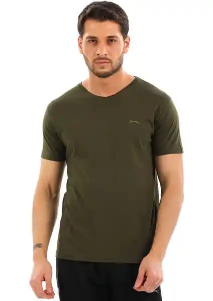 Slazenger SARGON KTN Erkek Haki Tişörtü Modern ve Rahat Tasarım Özellikleriyle