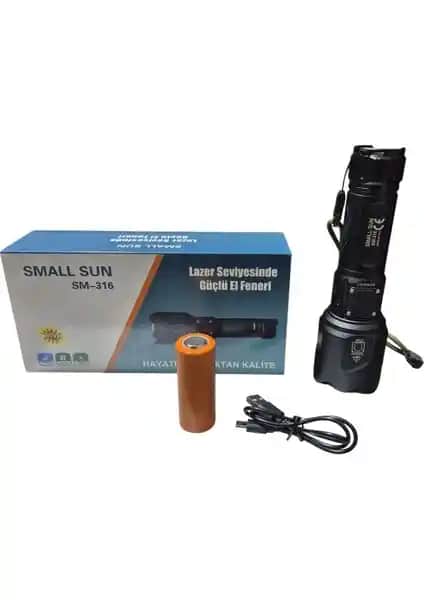 Small Sun SM-316 Şarjlı El Feneri: Yüksek Parlaklık ve Çok Yönlü Kullanım Özellikleri