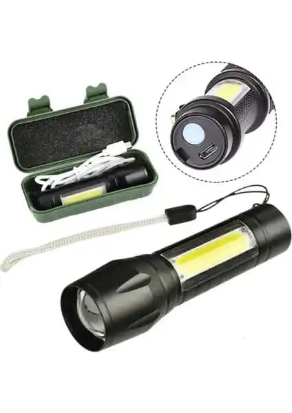 Ultra Güçlü ve Çok Yönlü El Feneri 2500 Lumens USB Şarjlı Dayanıklı Tasarım