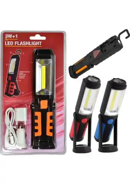 Watton WT-293 Çok Yönlü Şarjlı Mıknatıslı Çift Işıklı Oto ve Kamp Lambası