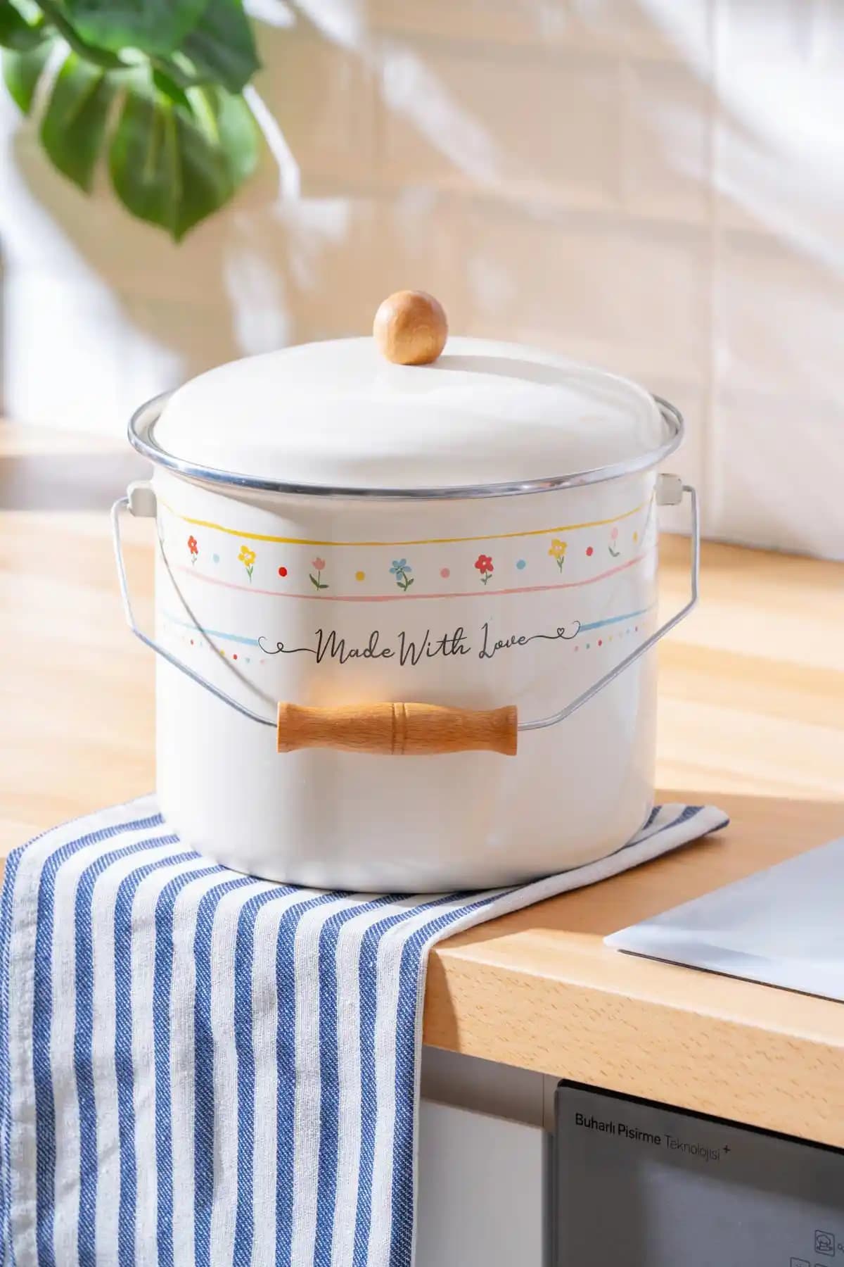 ACAR Made With Love Emaye Bakraç 20 cm: Şık ve Dayanıklı Mutfak Gereci