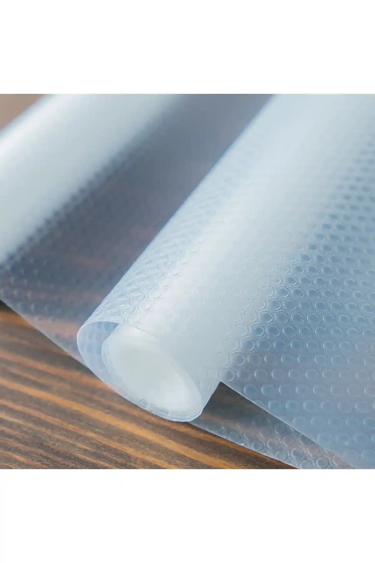 ACY STORE Eva Kaymaz 45x200 cm Şeffaf Kaydırmaz Raf Örtüsü Pratik ve Estetik Çözüm