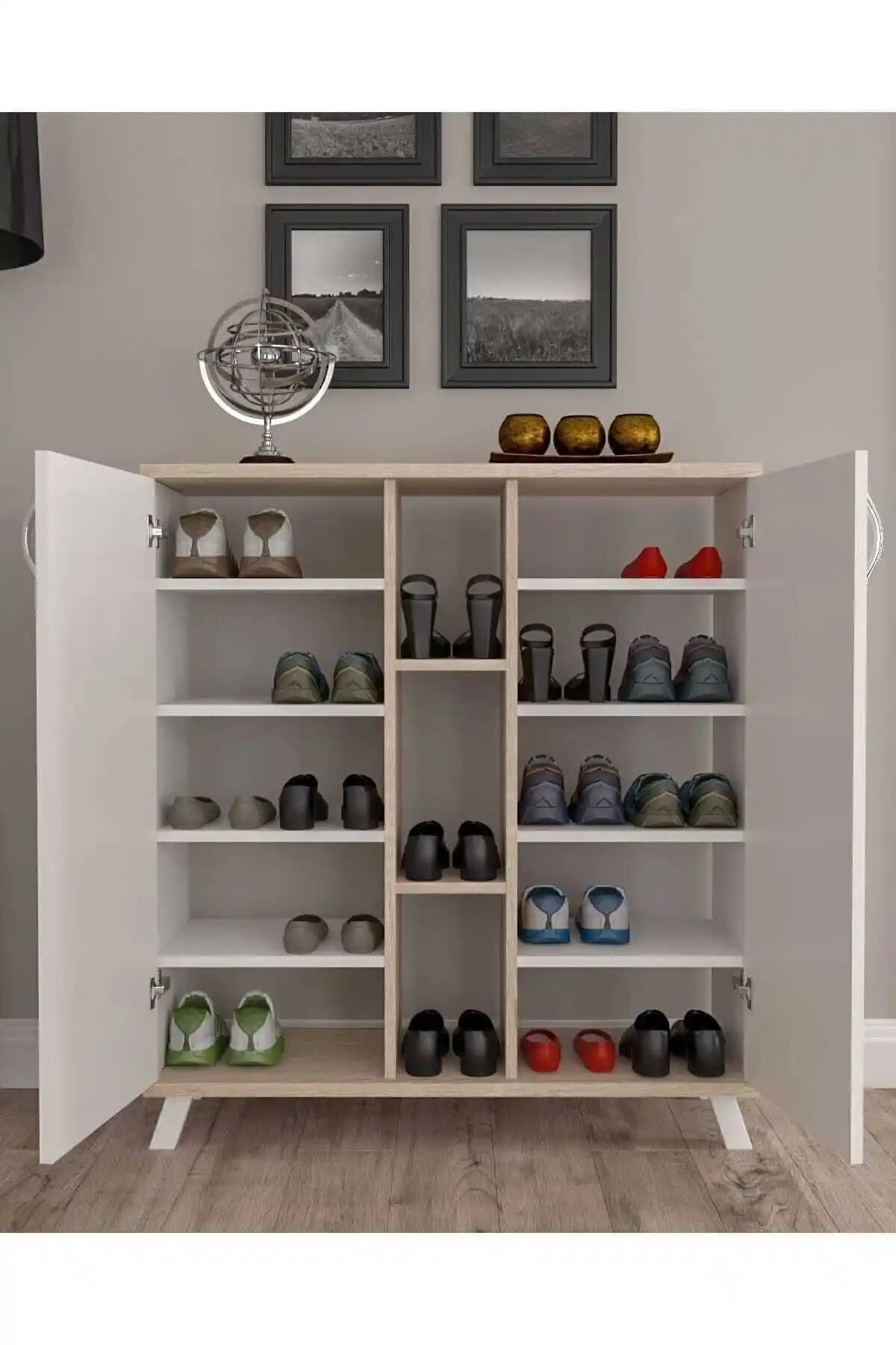Aeka Ecem 2 Kapaklı Raflı Çok Amaçlı Ayakkabılık Modern ve Şık Tasarımıyla Geniş Depolama Alanı Sunar