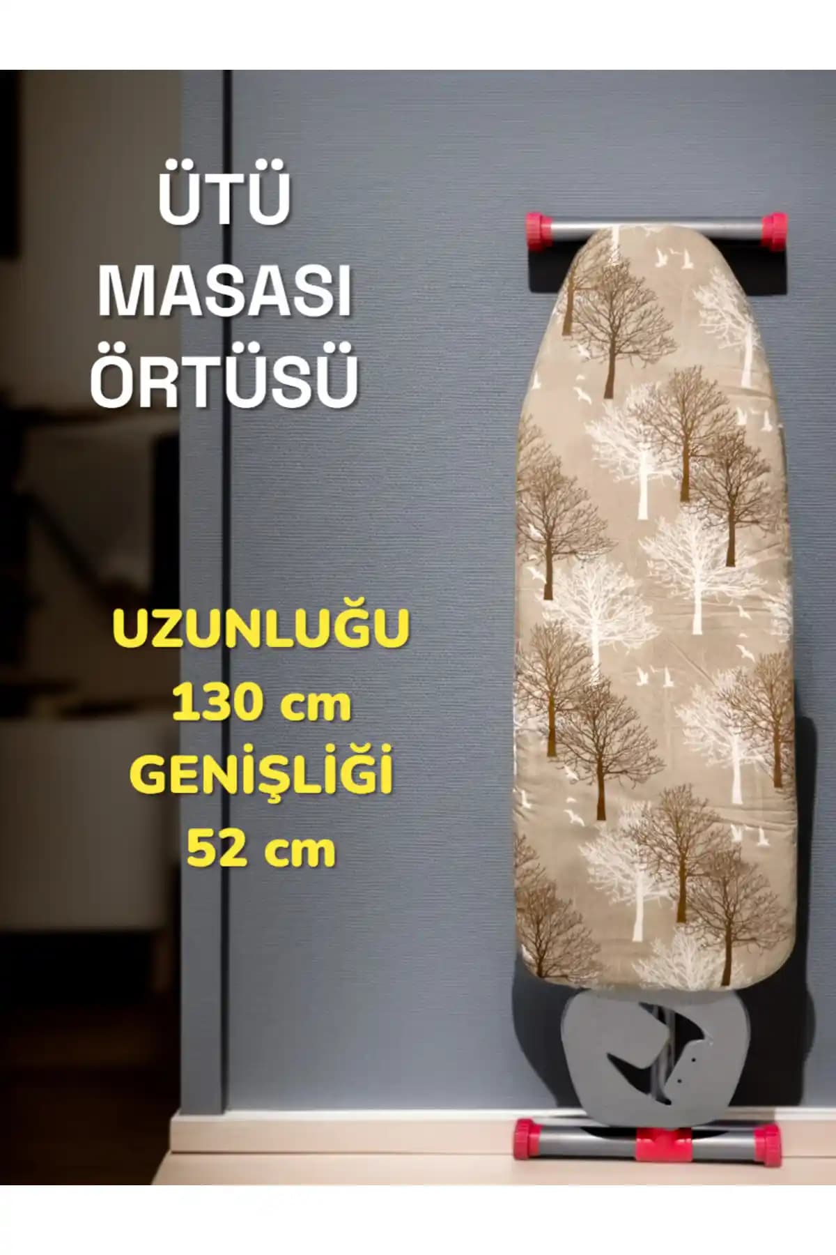 AK LALE Lastikli Isıya Dayanıklı Ütü Masası Örtüsü: Dayanıklı ve Estetik Tasarım