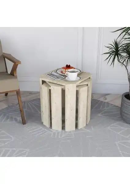 Alonex Home Azra Zigon Sehpa Seti Modern Tasarım ve Çok Yönlü Kullanım Özellikleri