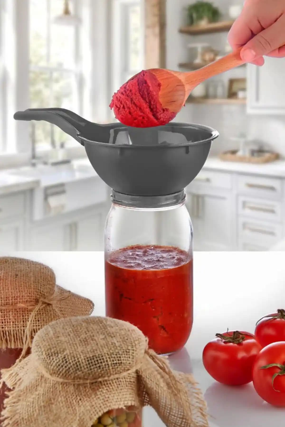 Anadolu Saray Pratik Kışlık Kavanoz Huni ile Mutfakta Kolay ve Hijyenik Konserve Hazırlama