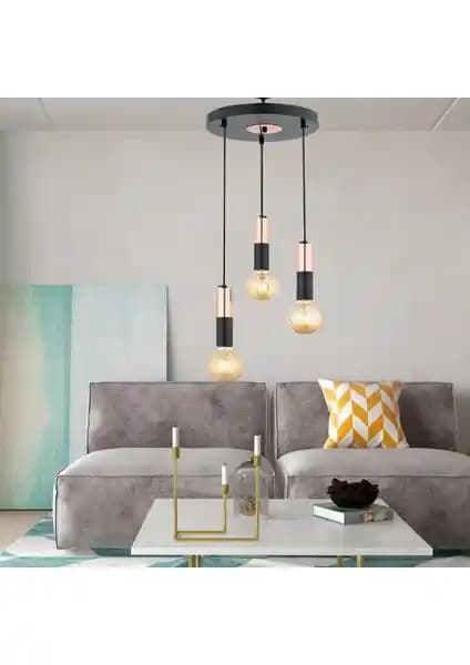 Apliqa Miranda 3'lü Sarkıt Avize Modern Tasarım ve Fonksiyonellik Sunar