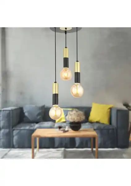 Apliqa Miranda 3'lü Sarkıt Eskitme Avize Modern Tasarım ve Fonksiyonellik