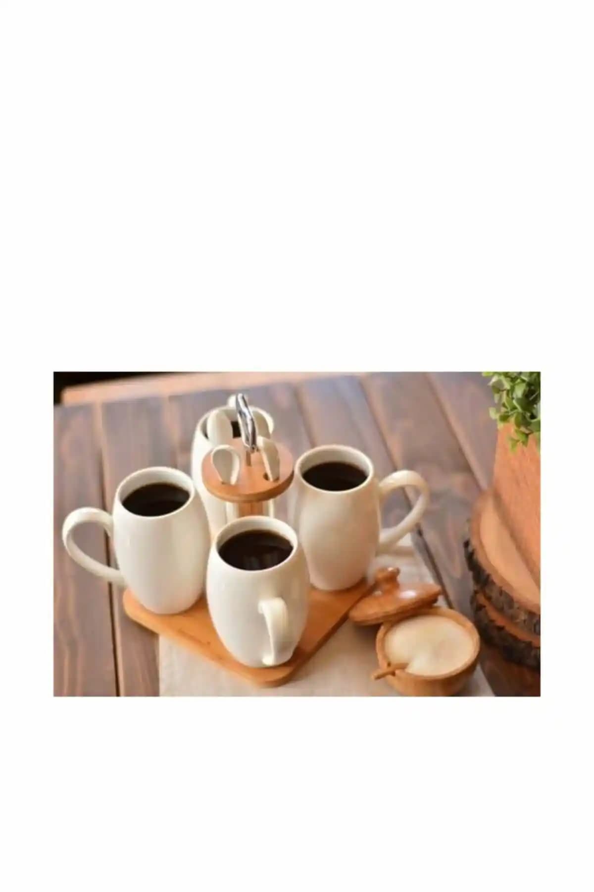 Bambum B2825 Suedo 9 Parça Kupa Seti Doğal ve Şık Tasarımıyla Mutfak Dekorunuza Zarafet Katar