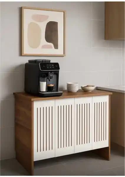 Bangu Petek Üstü Kahve Köşesi Dolabı Modern ve Dayanıklı Tasarım ile Mutfak ve Kahve Köşelerine Şıklık Katar