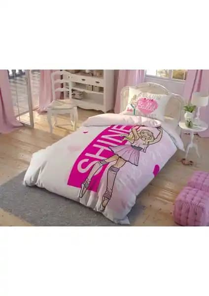 Barbie Ballet Temalı Tek Kişilik Nevresim Takımı Çocuk ve Genç Odaları İçin