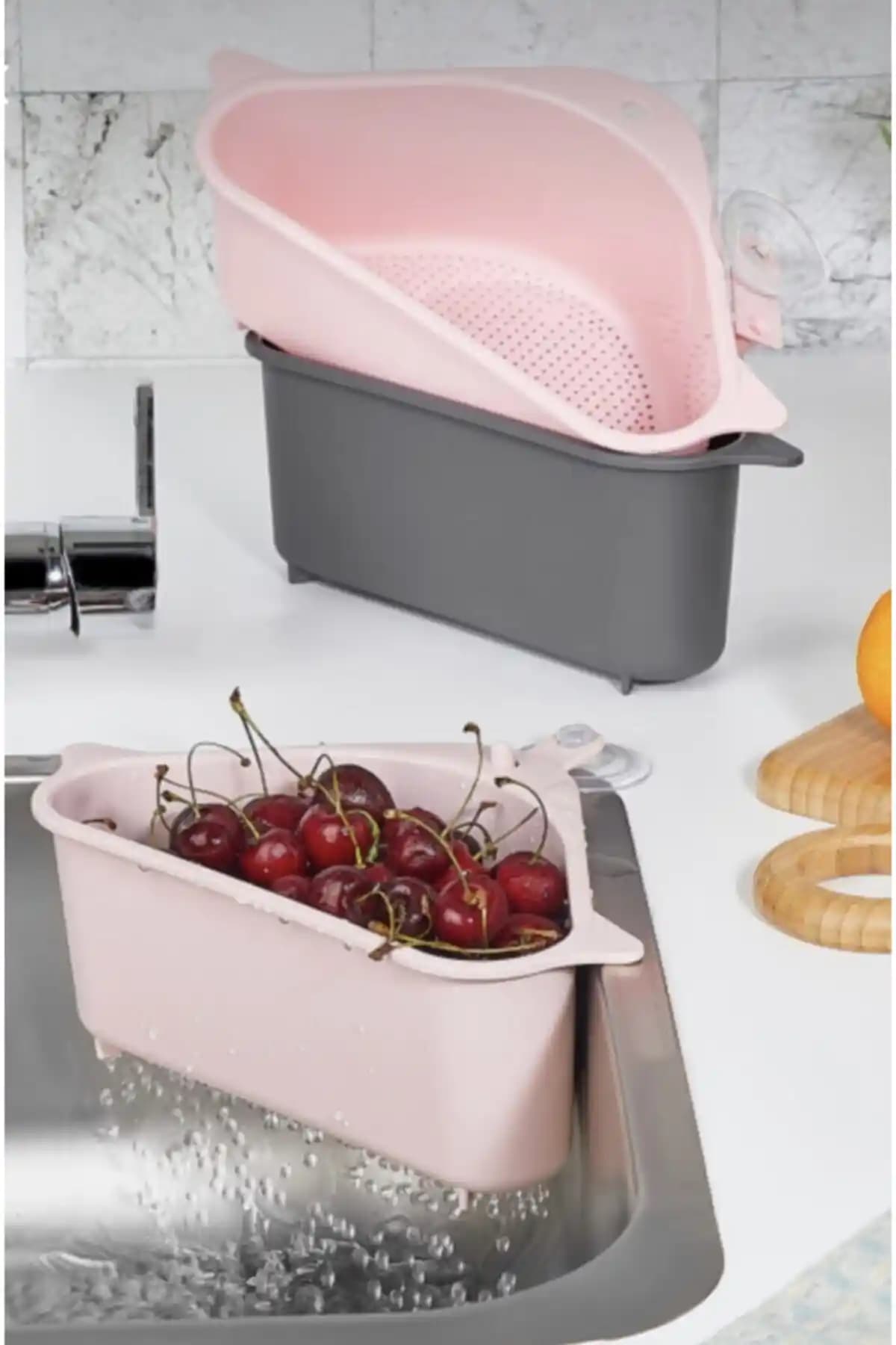 Baroness Pratik Çok Amaçlı Lavabo Süzgeci ve Çöplüğü ile Mutfakta Temizlik ve Düzen Sağlama