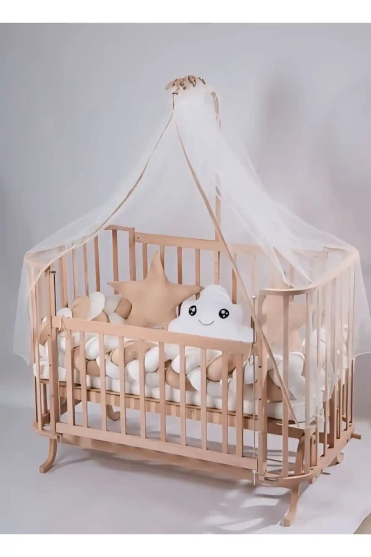 BebeK on For Mabela Bebek Beşiği Kahverengi ve Krem Renk Seçenekleriyle Güvenli Uyku Çözümü