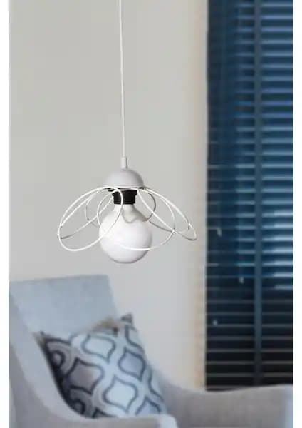 Begüsa Mango Tekli Beyaz Modern Metal Aydınlatma Armatürü, Dayanıklı ve Şık Tasarım