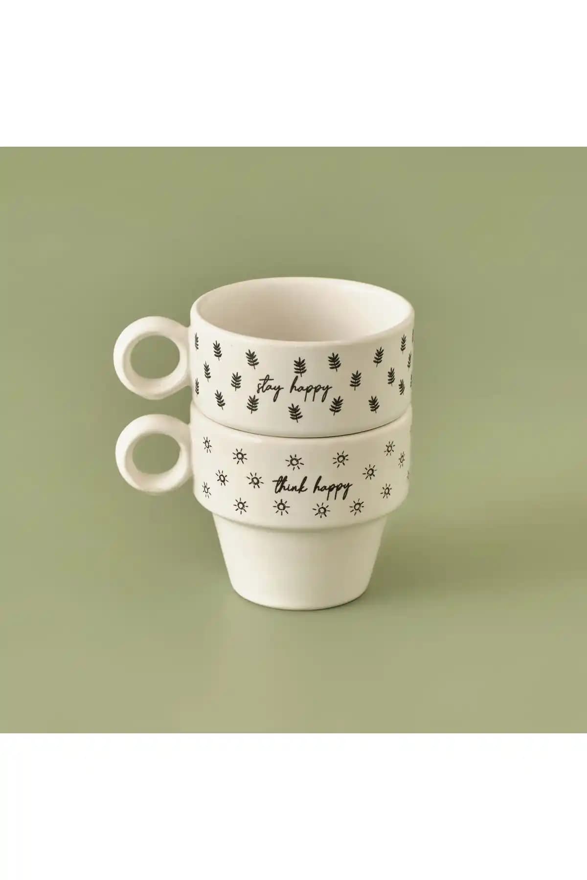 Bella Maison Modern Seramik Espresso Kahve Fincanı Seti 2'li şık ve dayanıklı tasarım