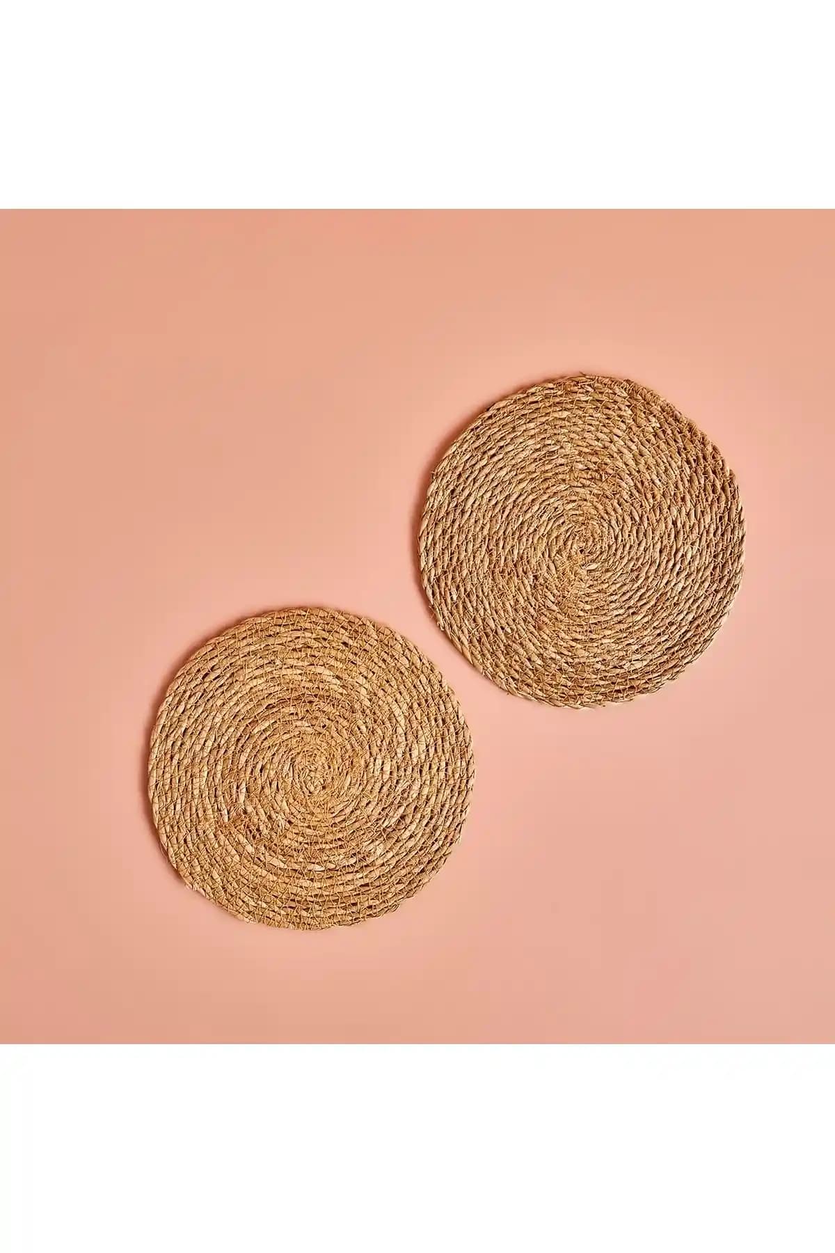 Bella Maison Rafe 2'li Nihale Natural Ahşap Dekoratif Ev Aksesuarı