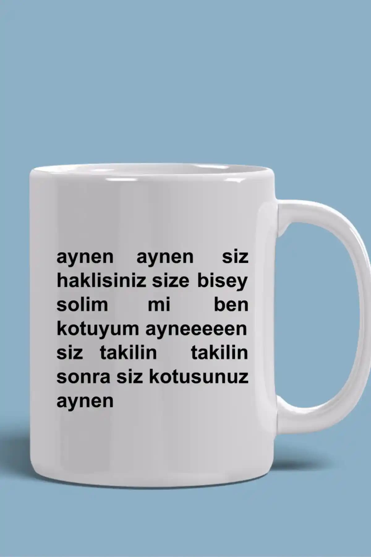 Ben Kötüyüm Aynen Baskılı Porselen Kupa Bardak Günlük Kullanım ve Hediye Seçenekleri