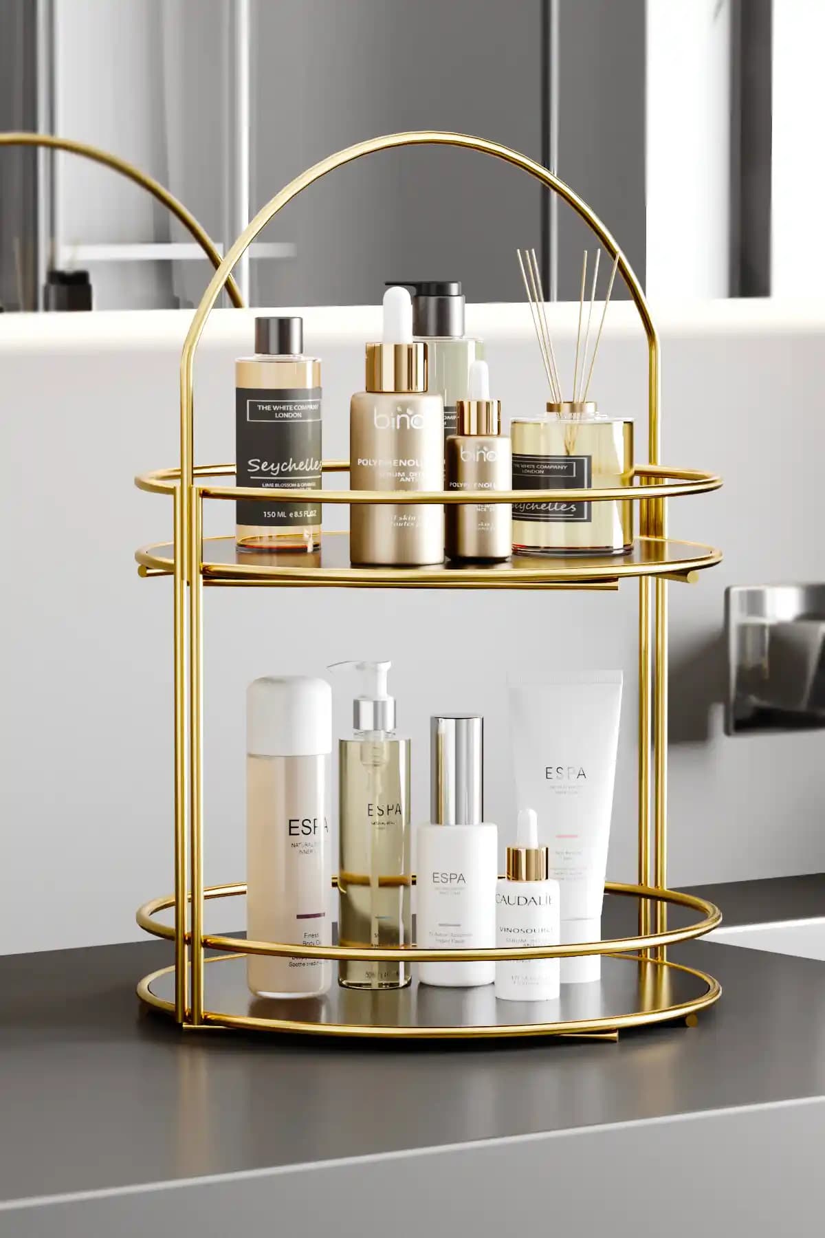 Bino Banyo Düzenleyici Organizer: Şık ve Dayanıklı Çok Katlı Raf ile Banyonuzu Geliştirin