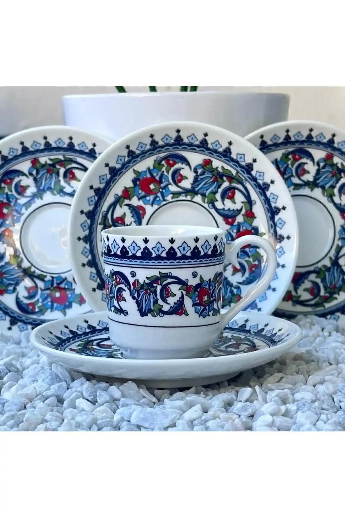 BİRSEV Porselen Topkapı Çini Desenli 6 Kişilik Türk Kahvesi Fincan Takımı İncelemesi