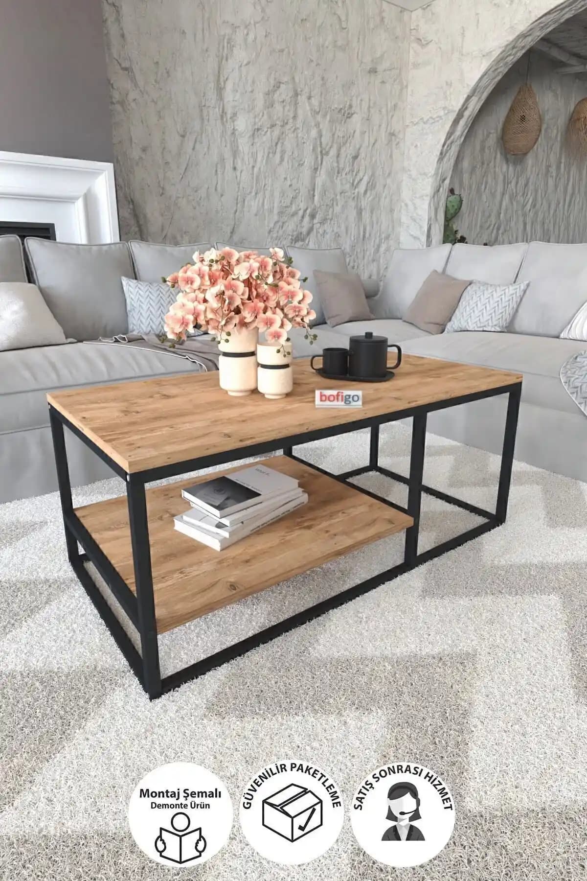 Bofigo Metal Orta Sehpa Modern ve Dayanıklı Tasarım ile Şıklık Sunar