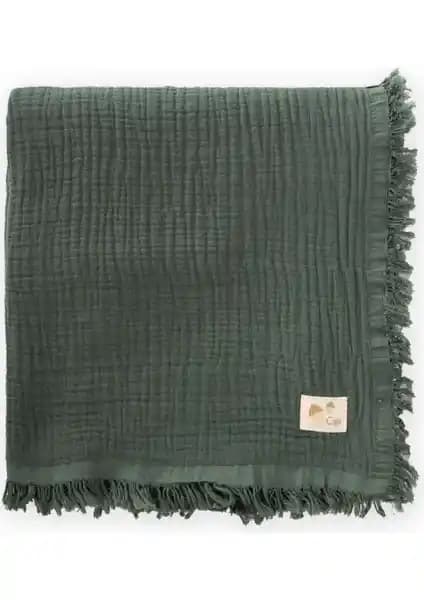 Cigit Dört Kat Püsküllü Battaniye: Doğal Pamuk ve Şık Tasarım ile Konfor Sunar