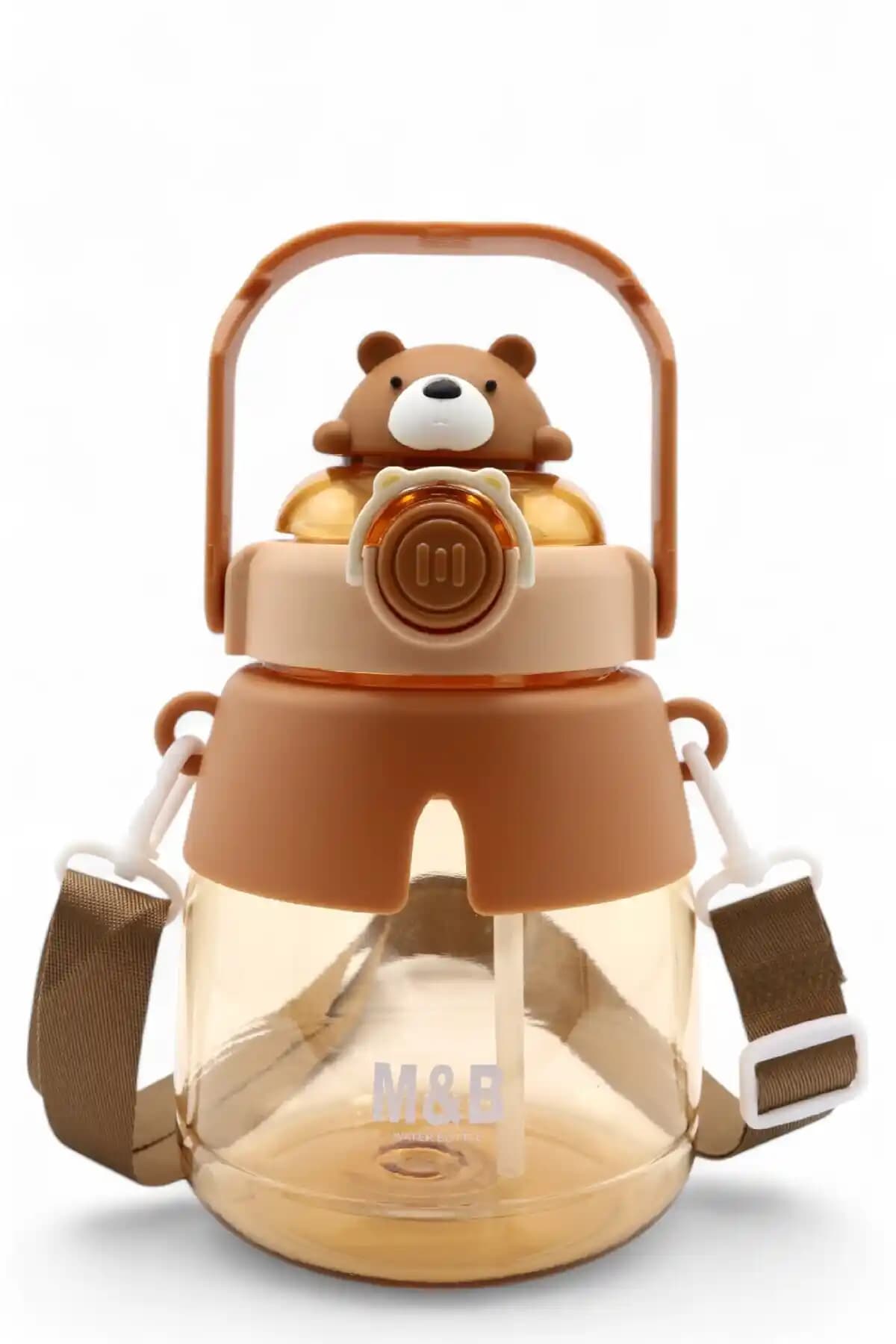 Çocuklar İçin Sevimli Ayıcık Figürlü 0,75L Matara Sağlam ve Pratik Tasarım