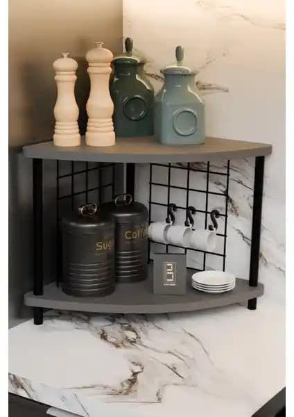 Çok Amaçlı Metal Telli Kahve Köşesi Rafı ile Mutfak ve Yaşam Alanlarınızı Düzenleyin