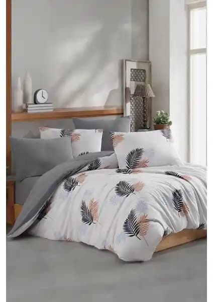 Conzaliza Çift Kişilik Pamuklu Nevresim Seti Modern ve Şık Yatak Odası Dekorasyonu İçin