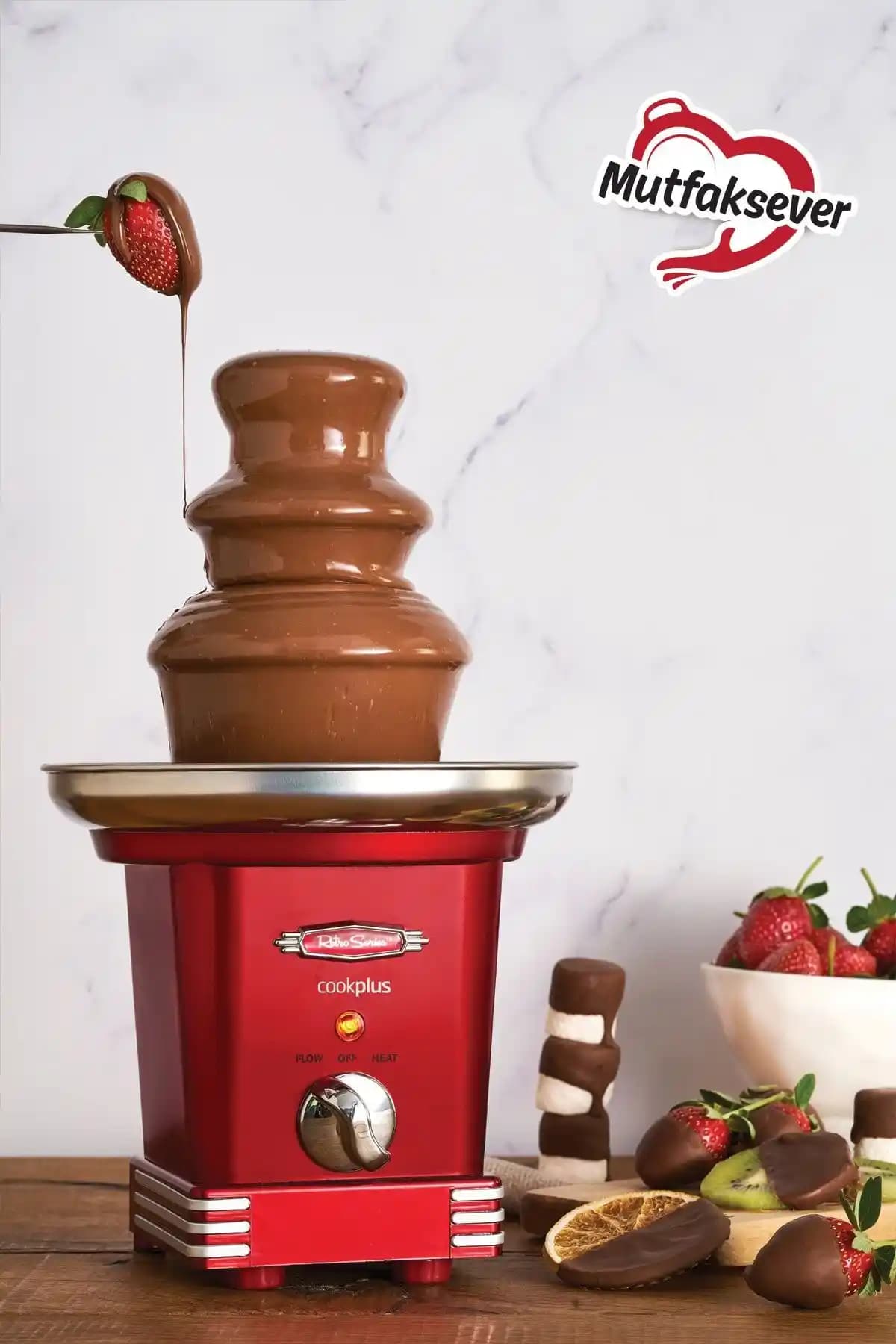 Cookplus Mutfaksever Fondü Makinesi ve Çikolata Şelalesi: Şık ve Çok Yönlü Mutfak Aleti