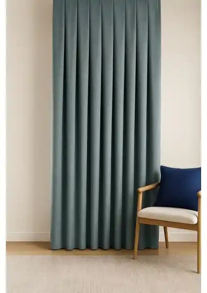 Cortibo Barcelona Kadife Dokulu Fon Perde Açık Gri Modern ve Dayanıklı Tasarım