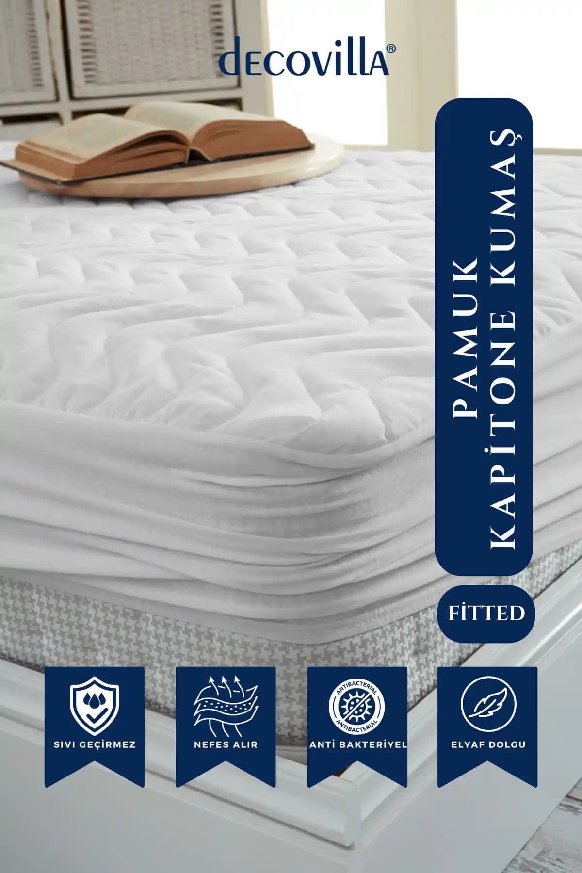 Decovilla Kapitone Fitted Yatak Koruyucu Alezi Sıvı Geçirmez ve Konforlu Tasarım