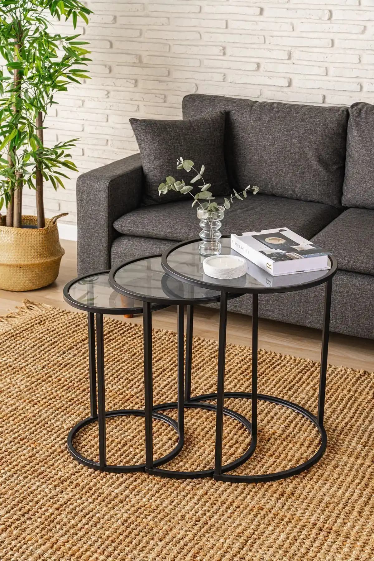 DEKOPRATİK Alya Zigon Sehpa Seti Modern Tasarım ve Dayanıklılık Özellikleri