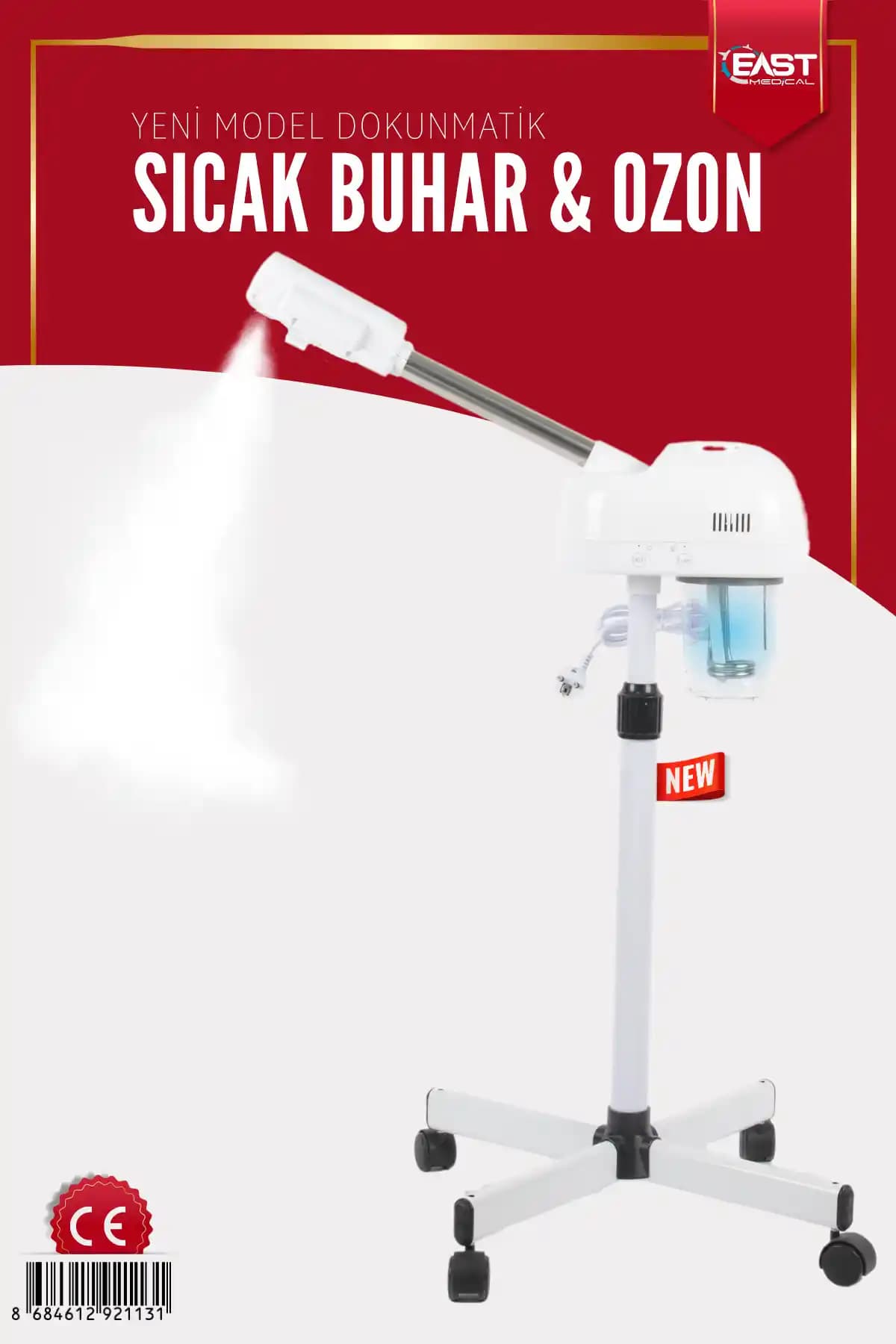 East Medical Ozonlu ve Ayaklı Yüz Buhar Makinesi: Gelişmiş Cilt Bakım Çözümü