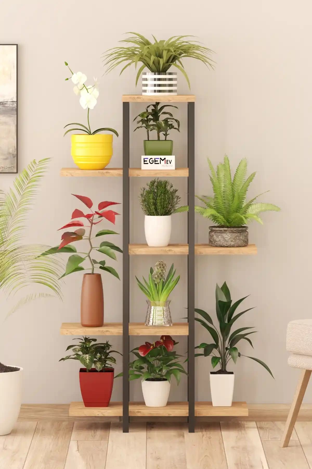 EGEMEV Yüksek Ayaklı Saksı Standı: Modern ve Fonksiyonel Dekorasyon Parçası