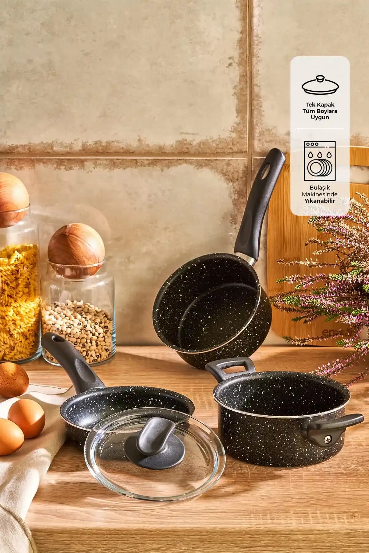 Emsan Nova 4 Parça Midi Tencere Seti: Dayanıklı ve Şık Mutfak Pişirme Çözümü