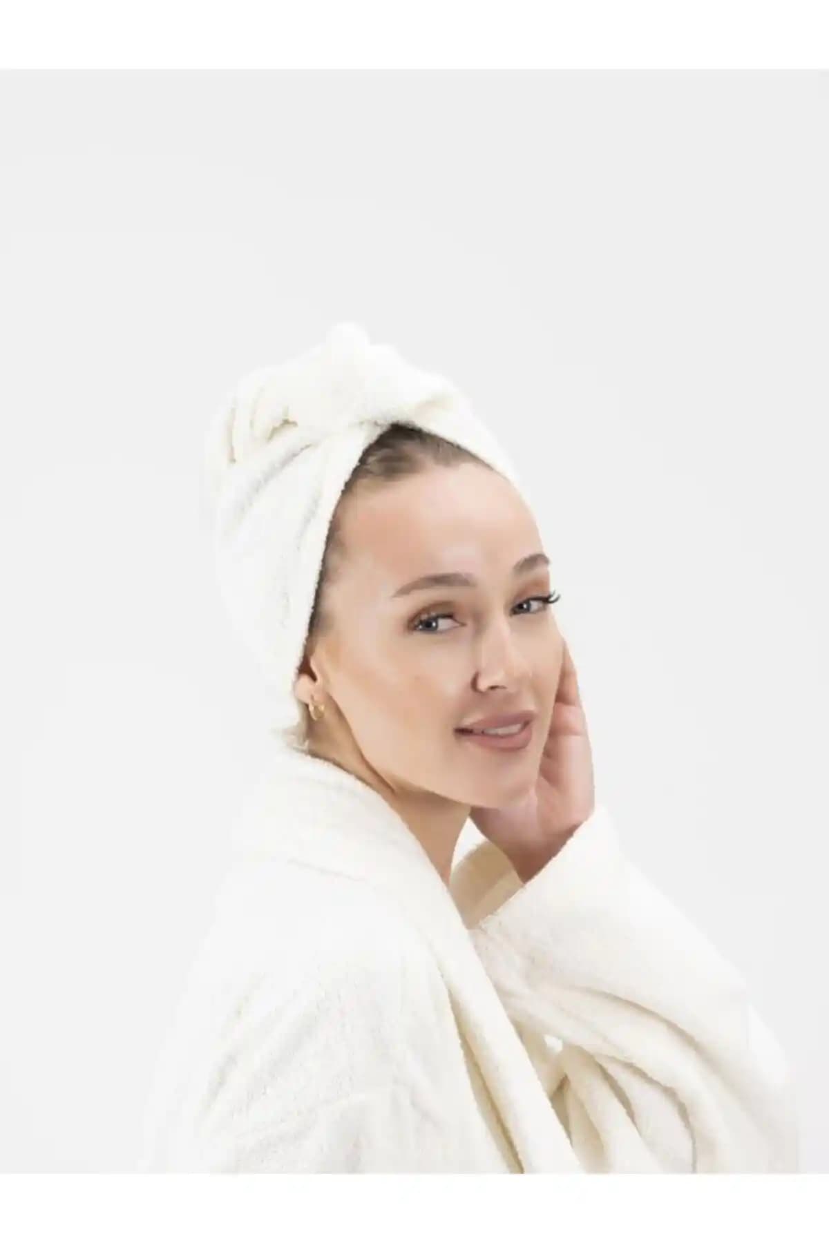 Ender Home CottonVerse %100 Pamuk Saç Kurutma Bonesi – Yüksek Kalite ve Pratik Kullanım